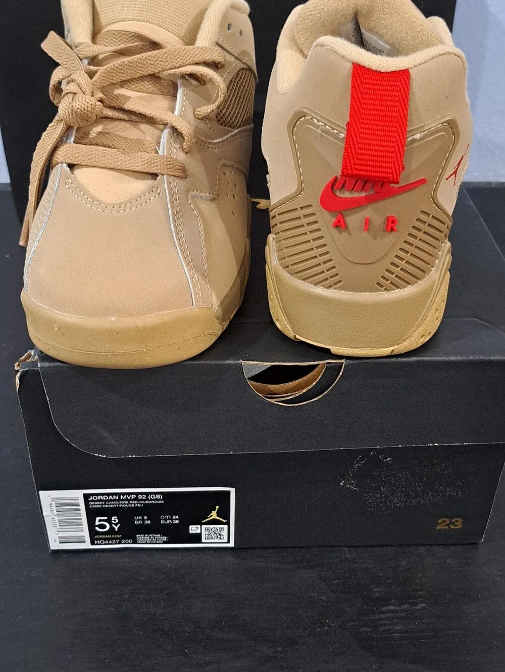 Air Jordan Flight Low Top Sneakers in Tan